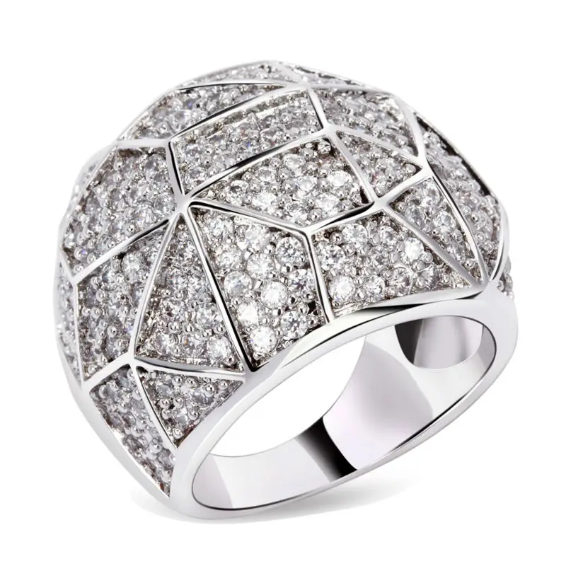 2018 г. Новые брендовые Для женщин Делюкс купол Форма Свадебные Кольца Одежда