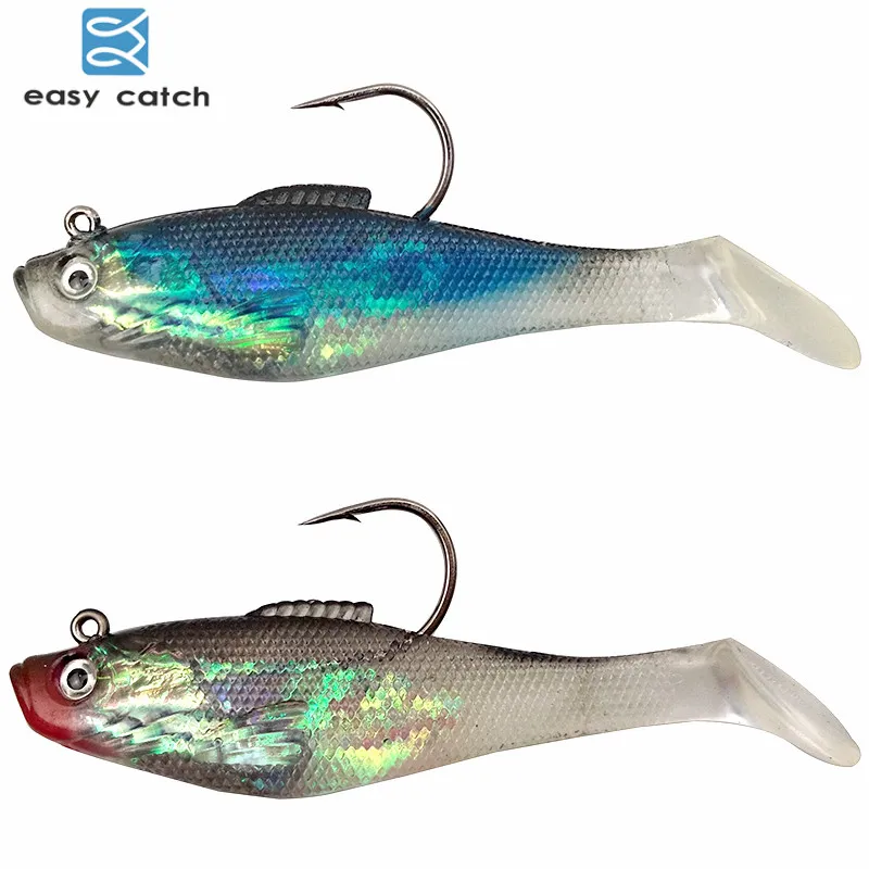 Easy Catch 6 шт. см реалистичные 3D глаза лазерные мягкие свинцовые рыболовные приманки