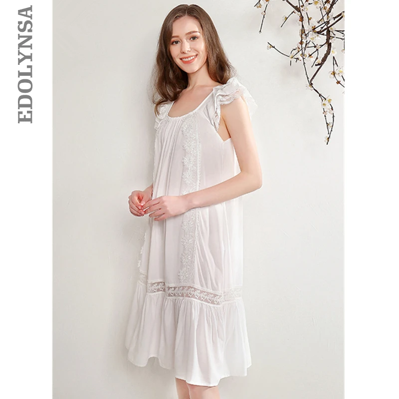 2020 элегантная летняя одежда для сна хлопковые ночные рубашки женщин домашняя