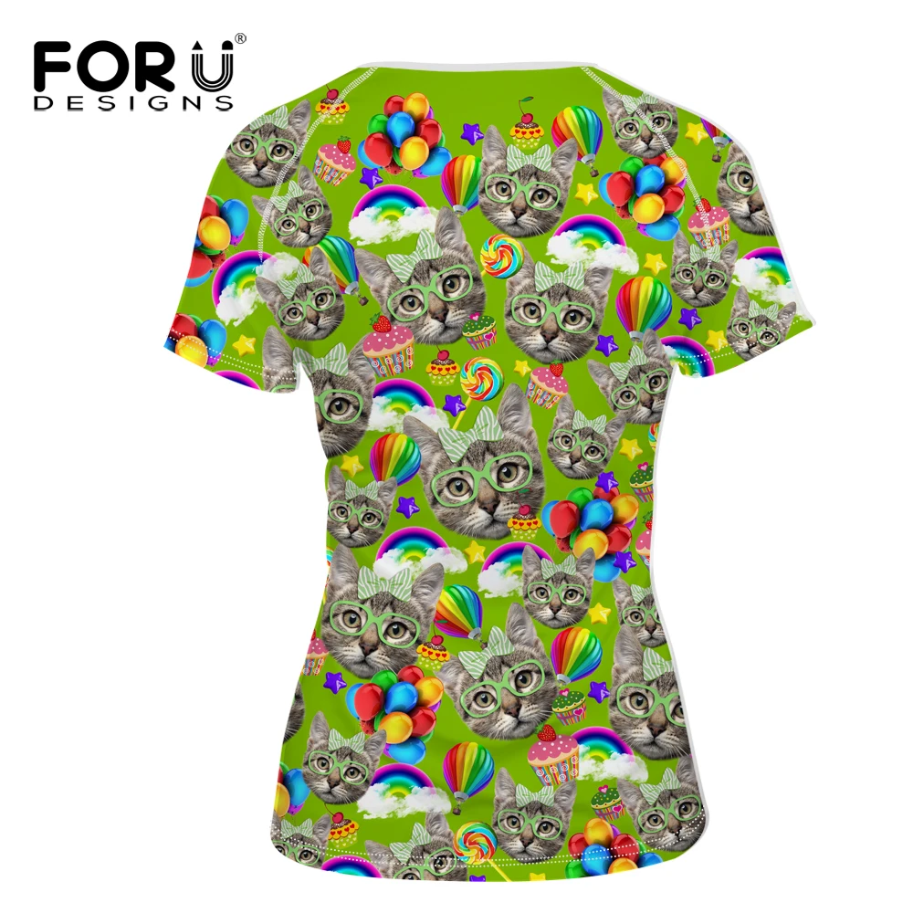 FORUDESIGNS/Высокое качество Лето Хлопок Tumblr футболка для женщин 3D принт повседневные