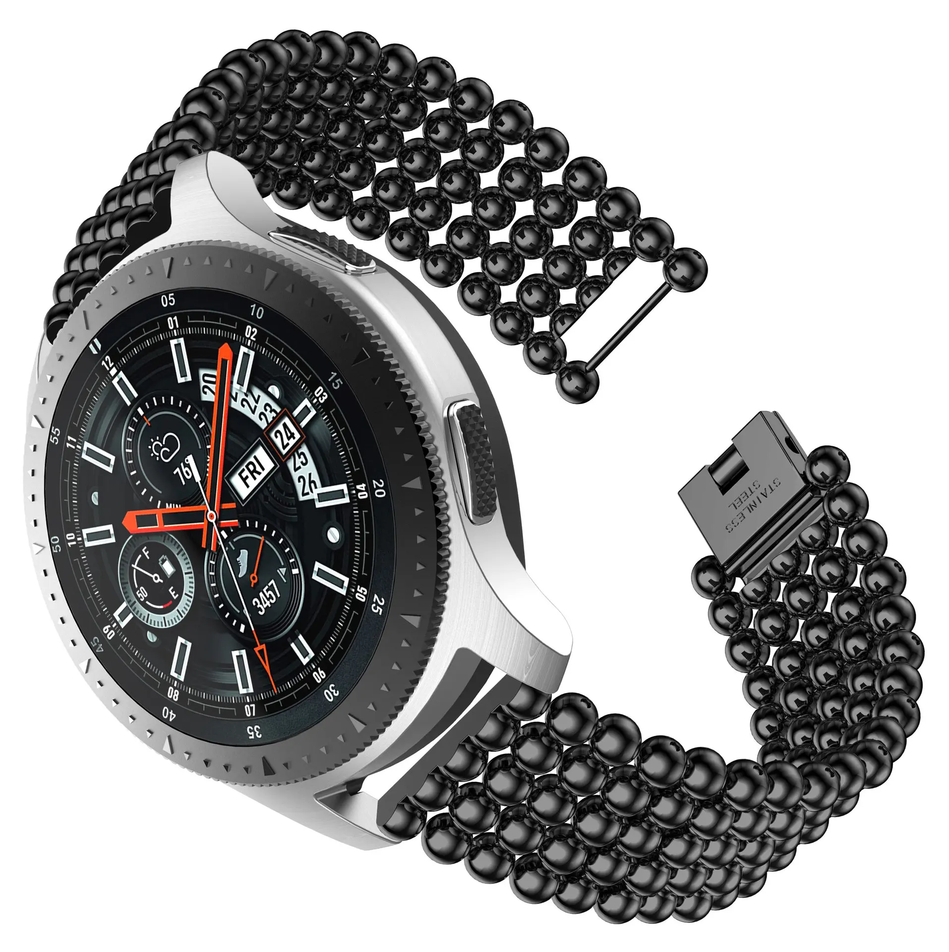 22 мм ремешок для часов из нержавеющей стали для samsung gear S3 Class/Frontier/Galaxy wacth 46 мм ремешок металлический Смарт-часы браслет ремень