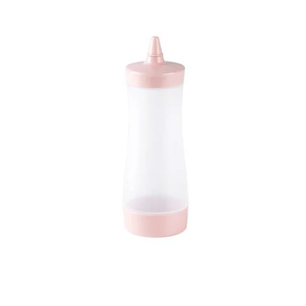 Pink XZJJA креативная бутылка для соуса, пищевая бутылка для кетчупа джема с майонезом, бутылка для оливкового масла, кухонные инструменты - Цвет: Pink