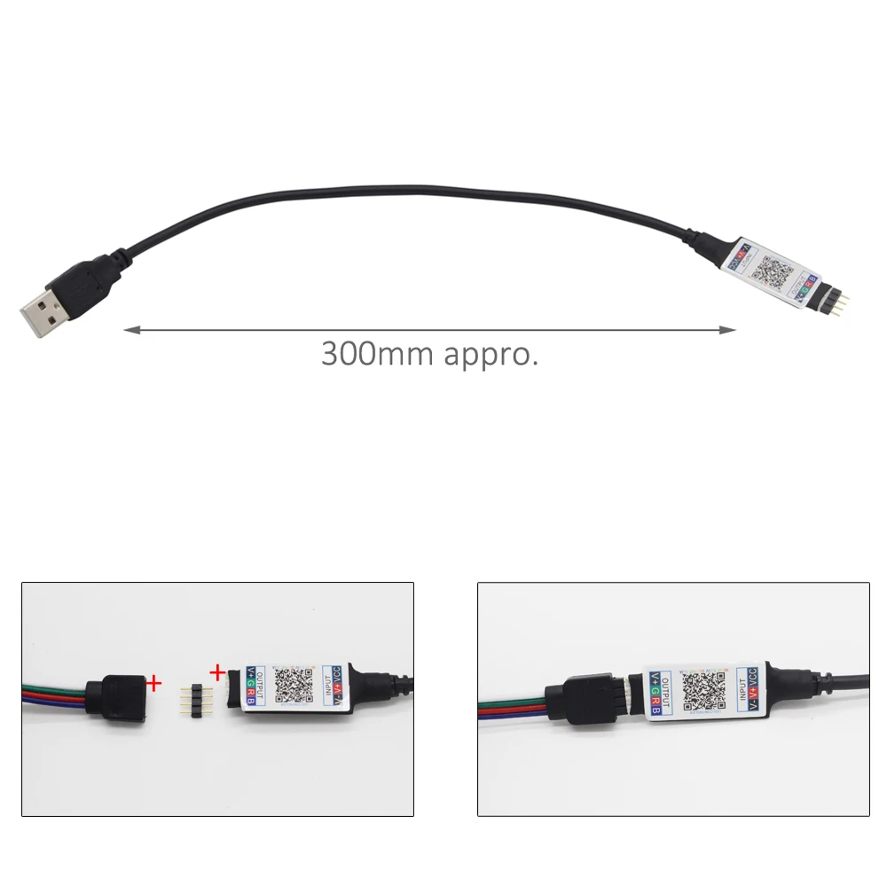 USB RGB контроллер Bluetooth LED DC 5V 6A Светодиодная лента мини музыкальный беспроводной