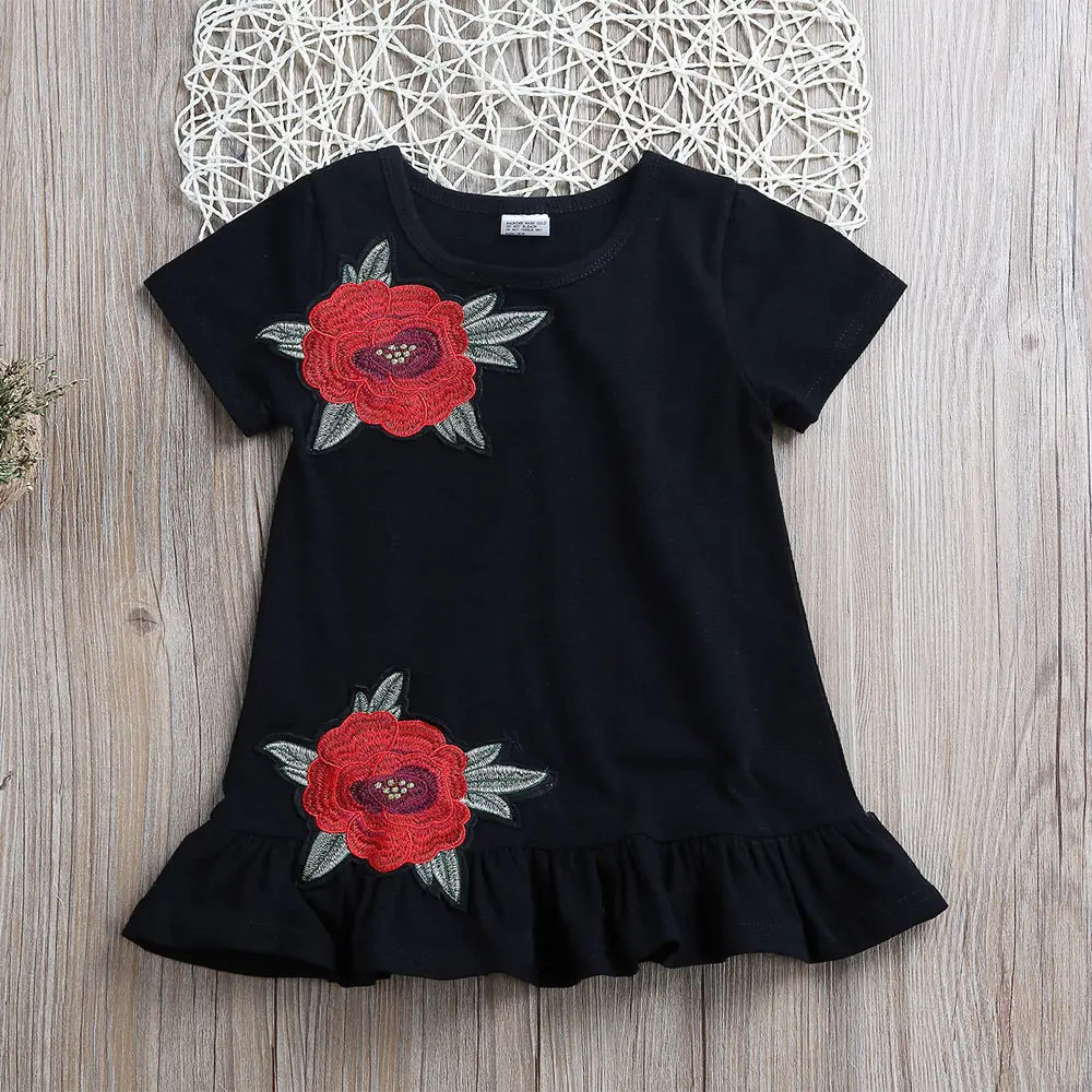 PUDCOCO Newest USA Toddler Kids Baby Girls 3D Flower Summer Party Dress Sundress Casual Clothes 0-4T | Детская одежда и обувь