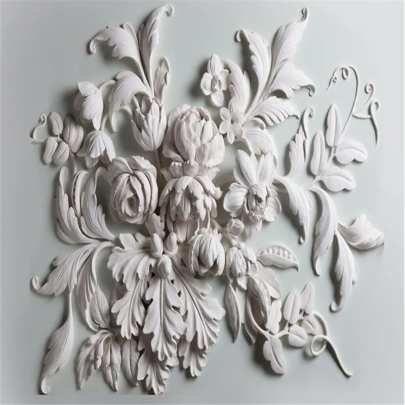 Пользовательские обои 3D reliefs Европейский фон вход крыльцо птица лист современная