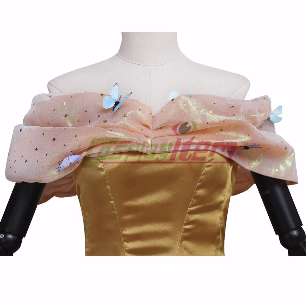 На Заказ Костюм Золушки Косплей Желтый Версия Взрослых женщин Хэллоуин Карнавал