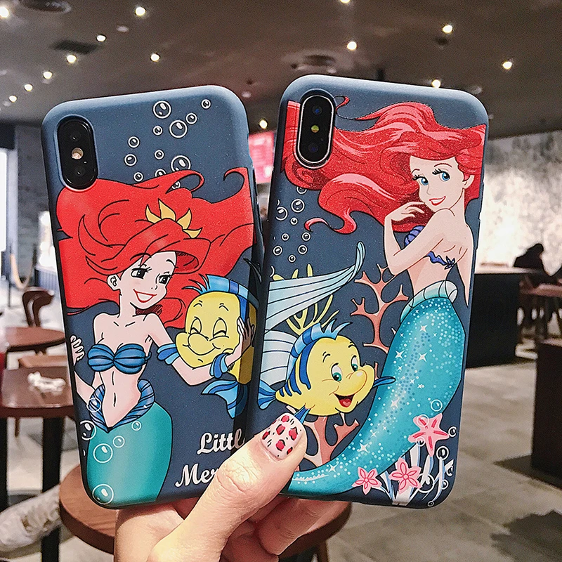 Мультяшный силиконовый чехол для iphone 11Pro XS Max X XR Русалка принцесса Алиса Мягкий ТПУ чехол для iphone 11 6 6S 7 8 Plus задняя крышка fundas