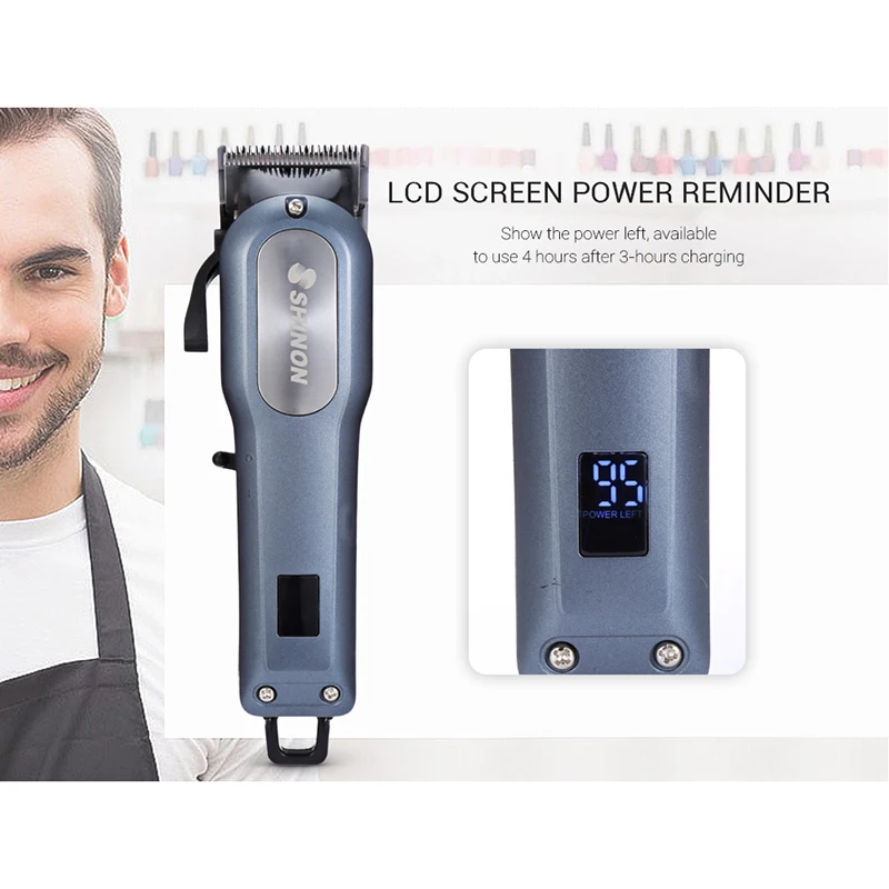 Shinon профессиональная электрическая машинка для стрижки волос триммер мужчин
