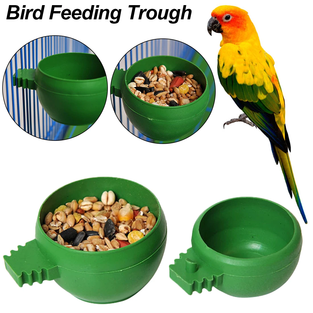 2 размера мини-миска для воды с попугаем кормушка пластиковая клетка птиц голубей