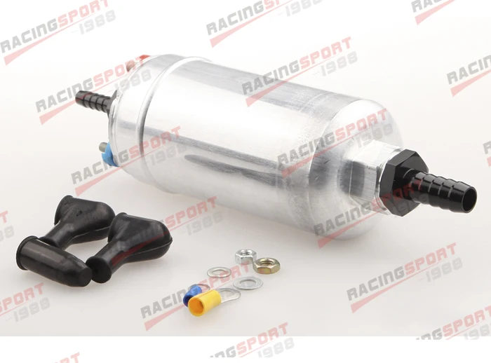 

Top Quality External Fuel Pump 044 For Bosch+3/4" Inlet 5/16"Outlet Barb Black