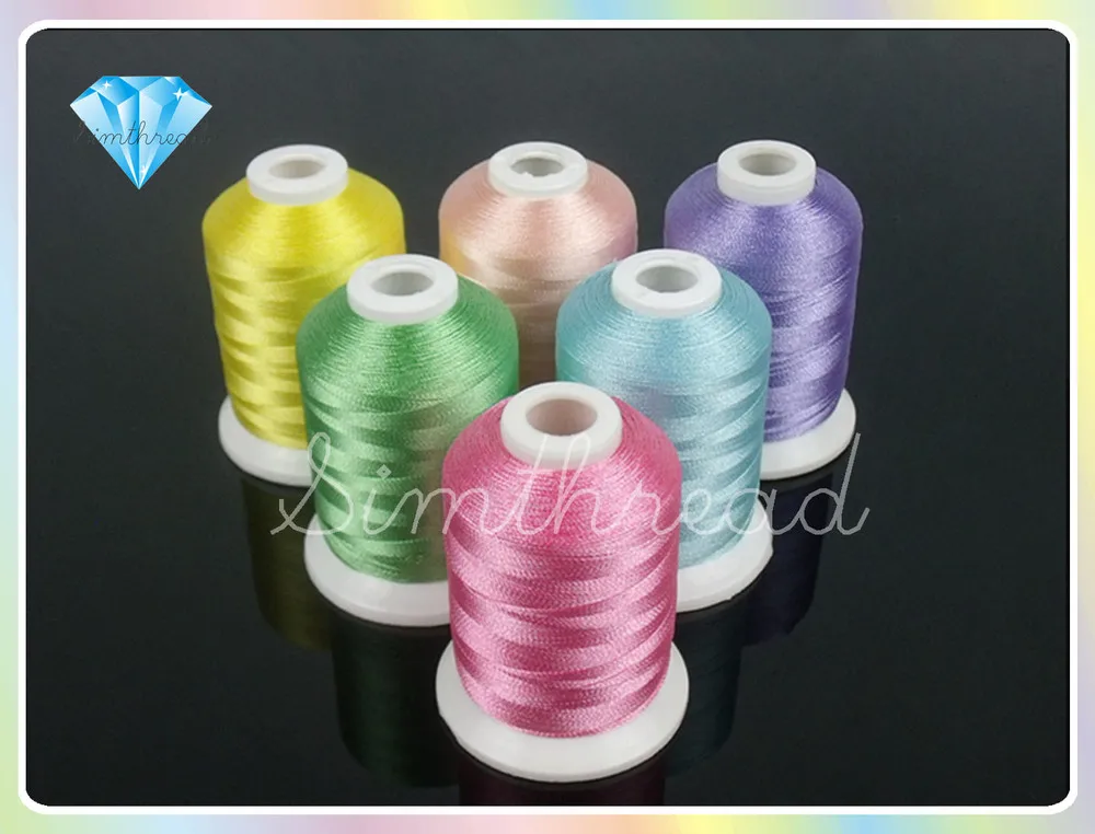 Нитки для вышивания Simthread из полиэстера 10 конусов только один цвет от 63 Brother Цвет s