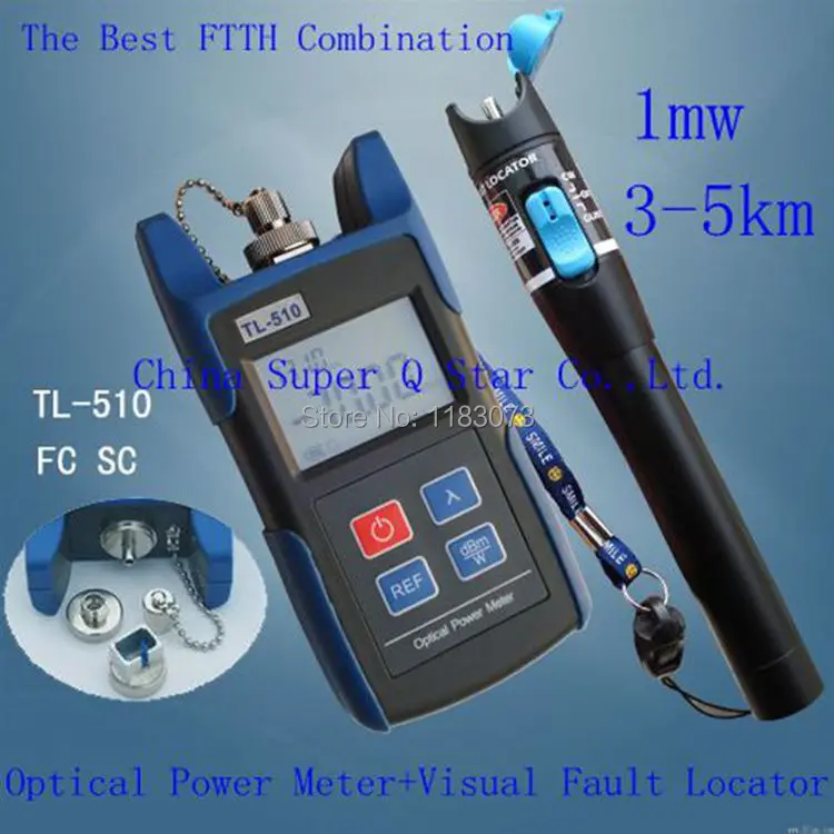 FTTH Kit TL510A -70 ~ + 10 оптический измеритель мощности с разъемом ST FC SC 1 мВт красный