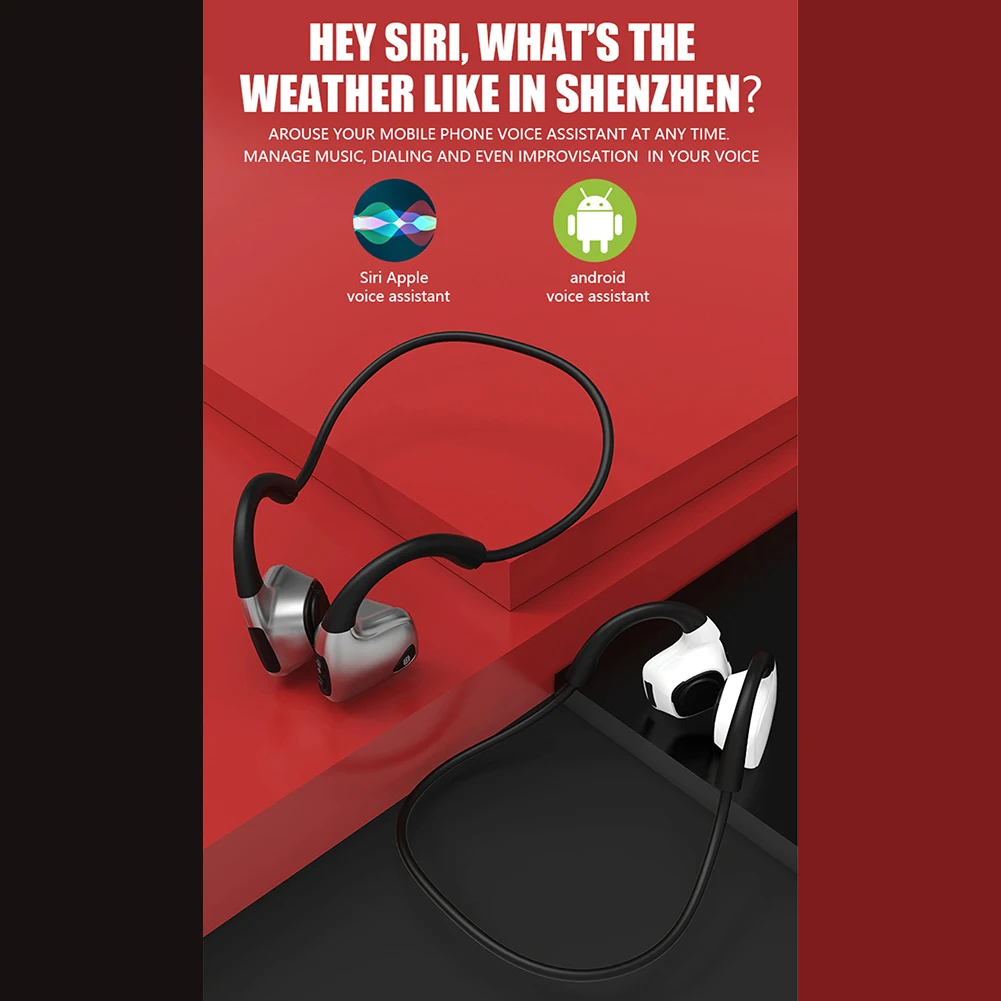 Анти-капля костной проводимости Bluetooth наушники 5,0 Беспроводная стерео гарнитура спортивные водонепроницаемые наушники с шейным ремешком для iPhone Xiaomi