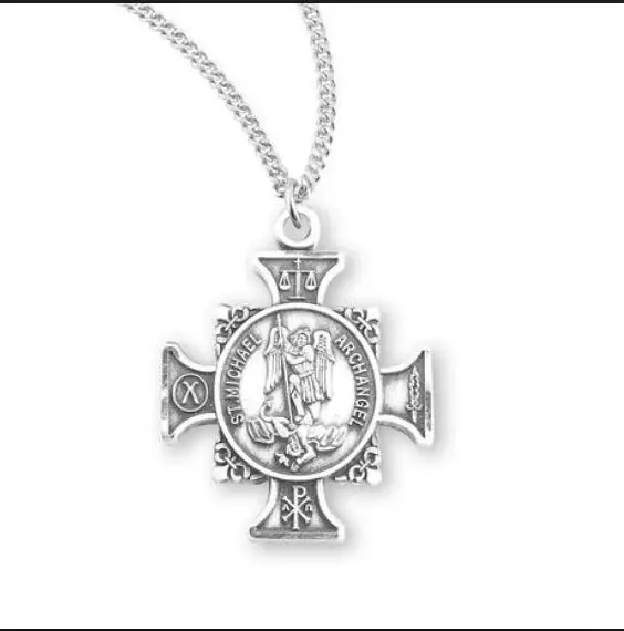 12 шт. ожерелье с перекрестной формой St Michael Archangel|Подвески| |