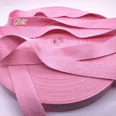 18 Pink 3/8 ''10 мм 20 мм хлопковая лента Hserringbone лента для волос бант вечерние Рождественские Свадебные украшения Швейное Ремесло «сделай сам» 5 метров - Цвет: 18 Pink