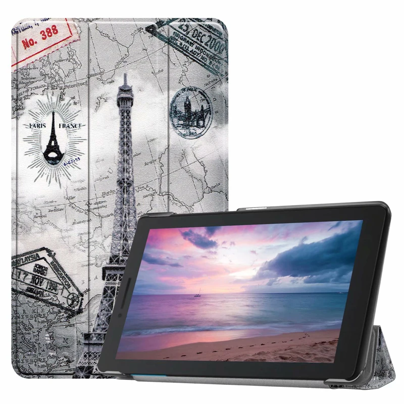 Для lenovo Tab E8 чехол Модный защитный чехол TabE8 TB-8304F чехол lenovo E8 8," корпус планшета с бабочкой девушка башня живопись