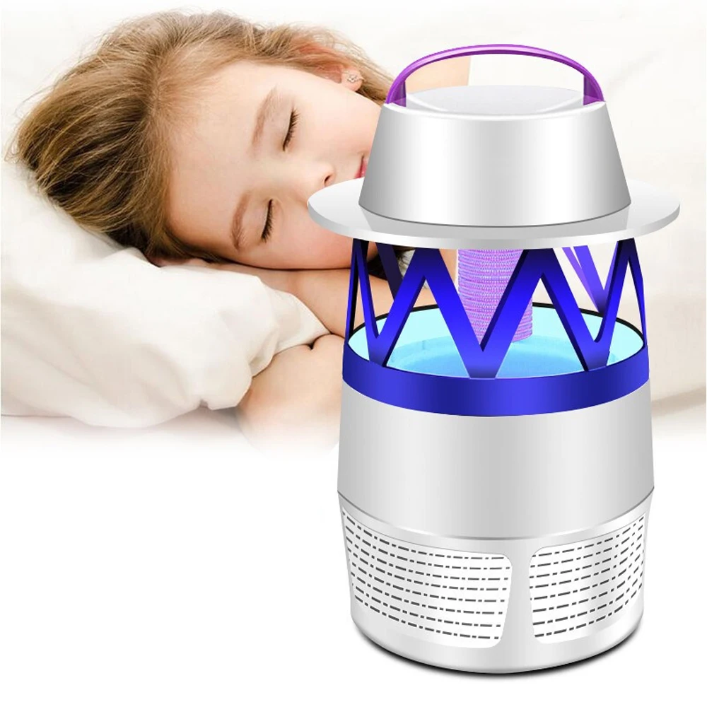 Тихая всасывающая лампа от комаров домашняя электрическая с питанием