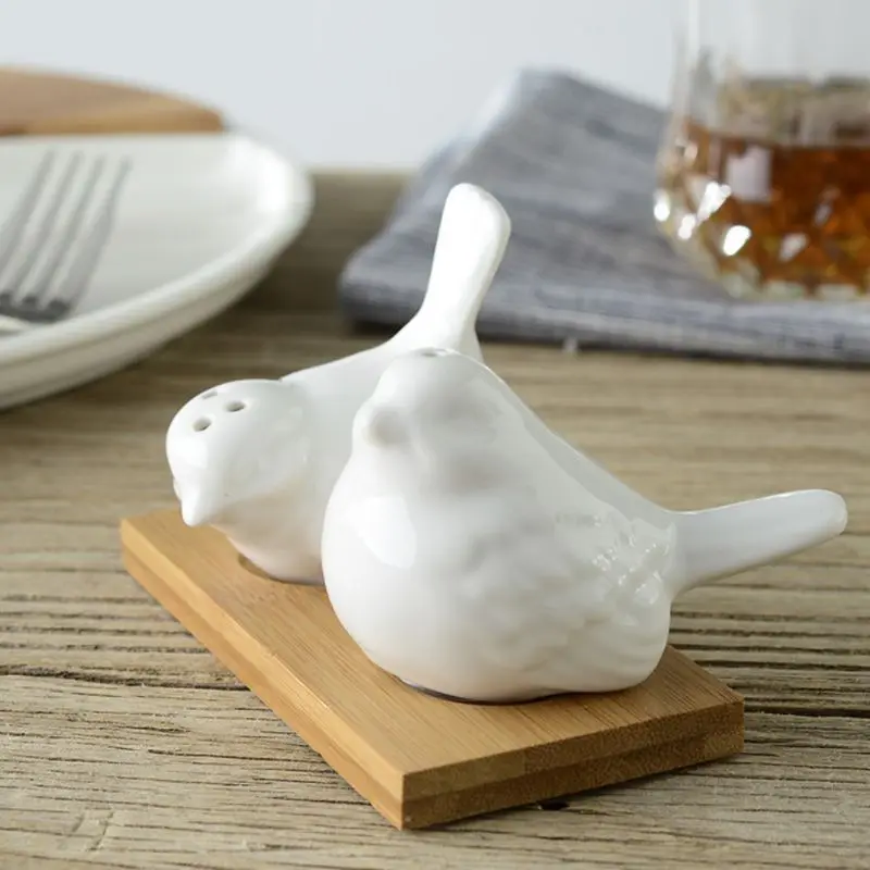 1 Набор/2 шт Креативный дизайн Love Bird шейкер для соли и перца Pots Cruet Caster контейнер