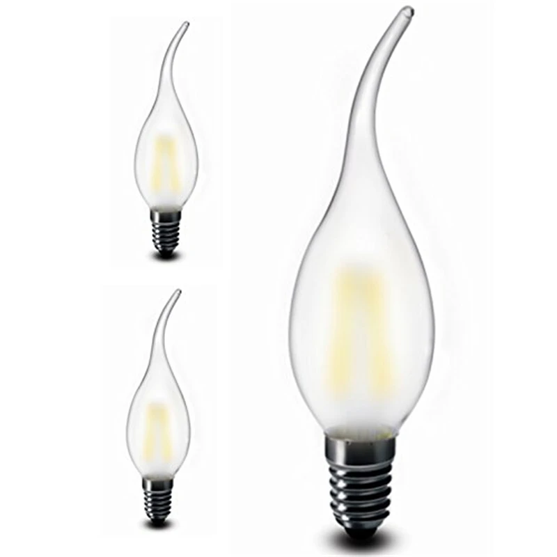 Бесплатная доставка Матовые винтажные Ретро Диммируемые 2 Вт 4 E14 светодиодные