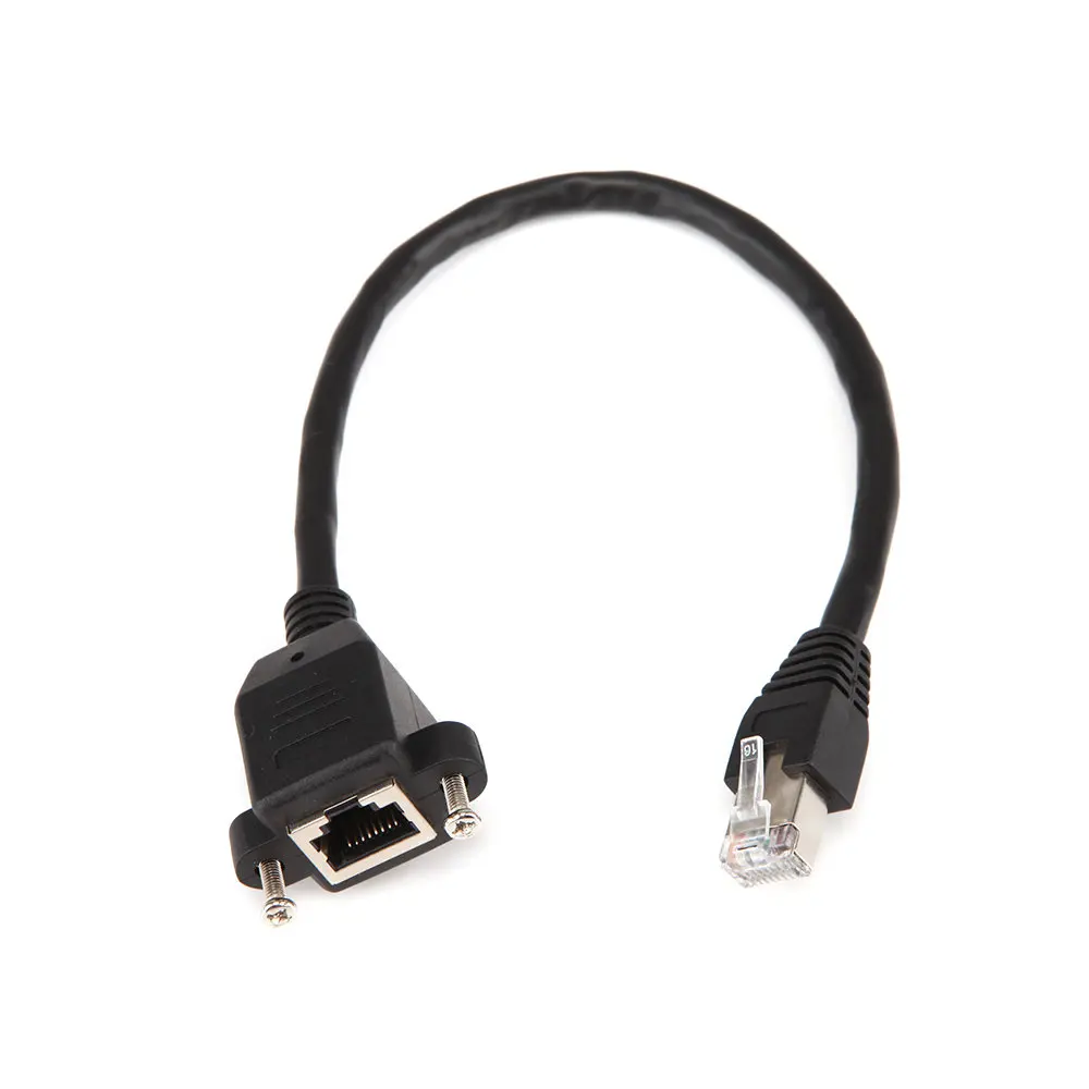 RJ45 мужчин и женщин Винтовые Панель крепление локальной сети Ethernet 0 3 м удлинитель