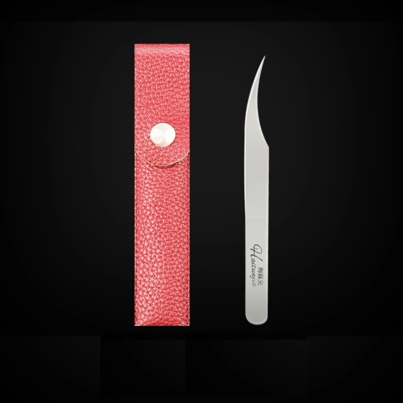 Dolphin tweezers Пинцет из нержавеющей стали с чехлом безопасный Антистатический пинцет для ресниц для 6D 9D наращивания ресниц средства для снятия макияжа бровей - Цвет: Dolphin tweezers
