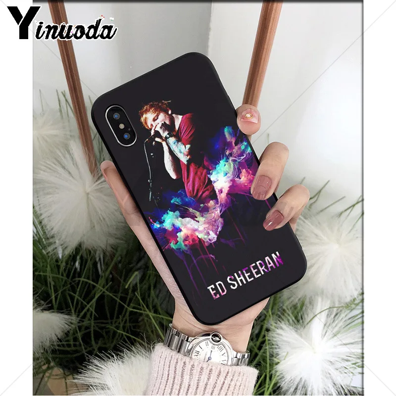 Yinuoda поп-певец звезда Ed Sheeran силиконовый мягкий ТПУ чехол для телефона для iPhone 6S 6plus 7plus 8 8Plus X Xs MAX 5 5S XR