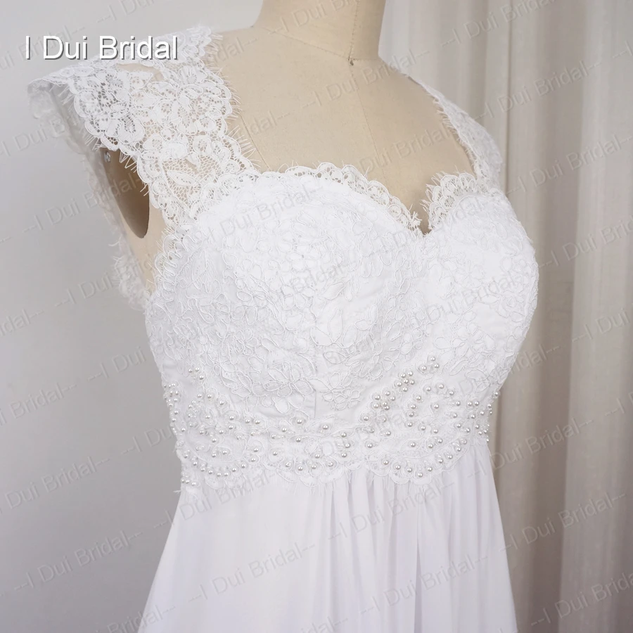 Недорогое свадебное платье Vestido de noiva шифоновое пляжное трапециевидной формы с
