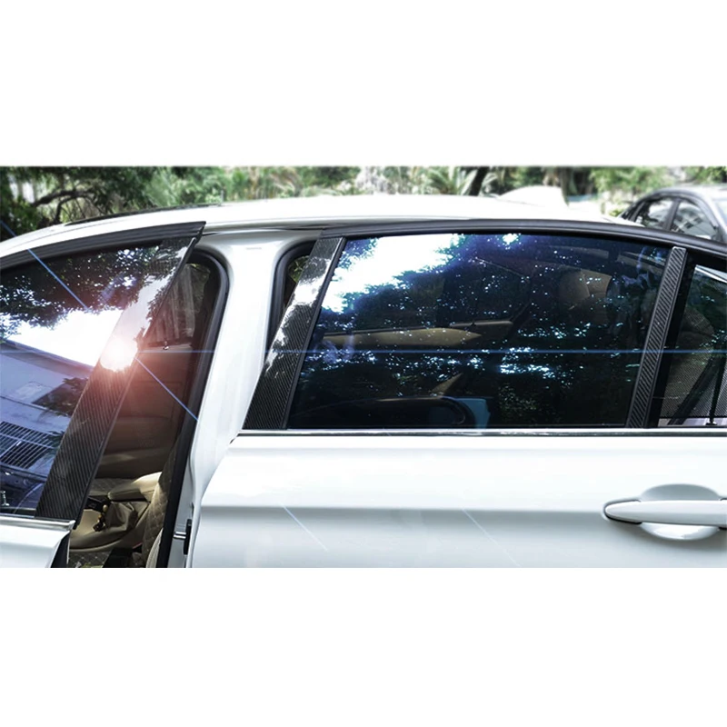 6x 100% углеродное волокно средний столб пост Крышка Накладка для BMW 3 серии F30 2013-2017 |