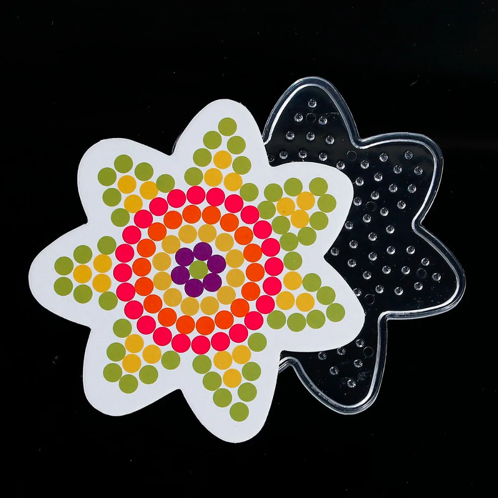 Пластиковые Pegboard для детей рукоделия Хама бисер сделай сам с бумажной карточкой