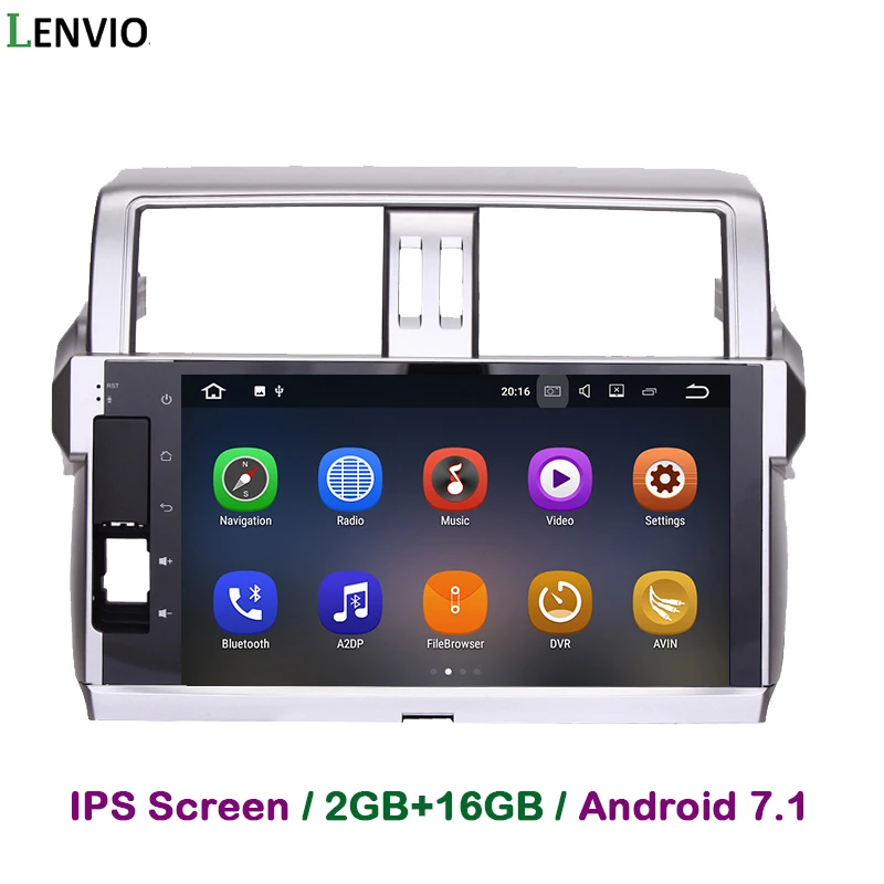 Автомагнитола Lenvio 2 Гб ОЗУ Android 7 1 GPS навигация мультимедиа для Toyota Prado 150 2014 2015 2016