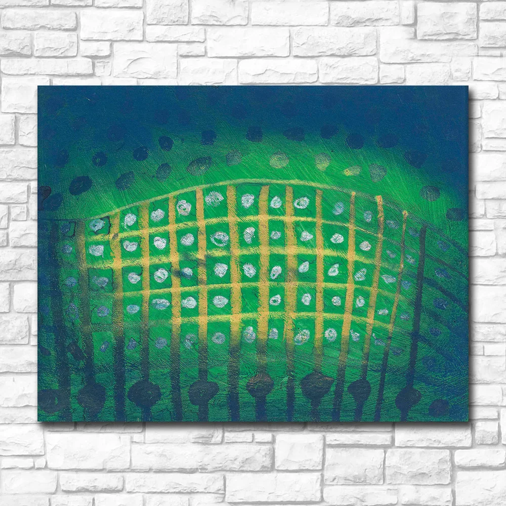 Yayoi Kusama acumuretion_картина с изображением земли краски домашнее декоративное