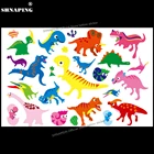 SHNAPIGN маленькие динозавры, Детские Мультяшные Временные татуировки, стикеры, модные, летние, стильные, водонепроницаемые, для девочек, мальчиков, лидер продаж