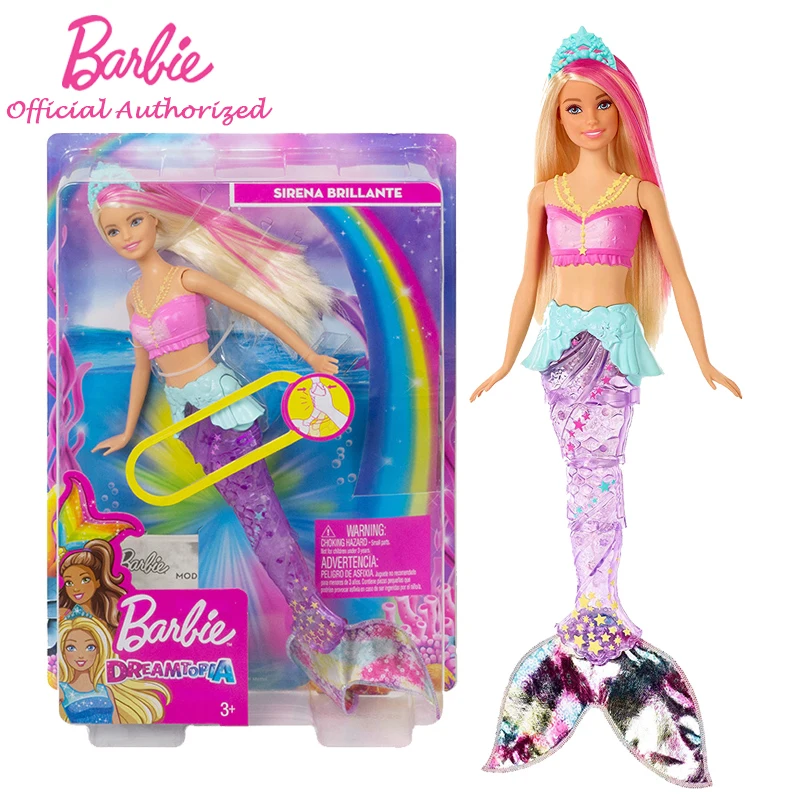 

Barbie GFL82 Dreamtopia Sparkle Mermaid Doll with Swimming Motion and Underwater Light Shows For Children Birthday Gift
