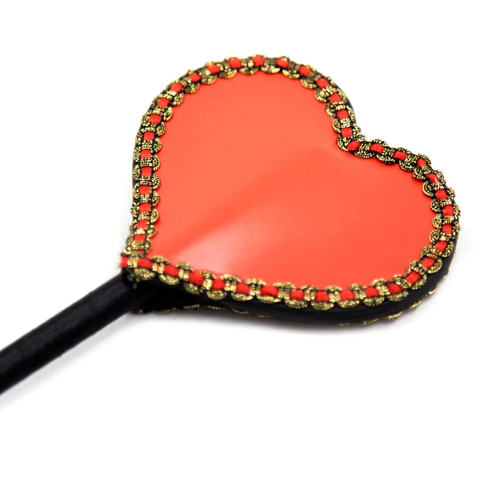 Красное сердце кожа порка раб косплей взрослая игра палочка хлыст ремень веревка