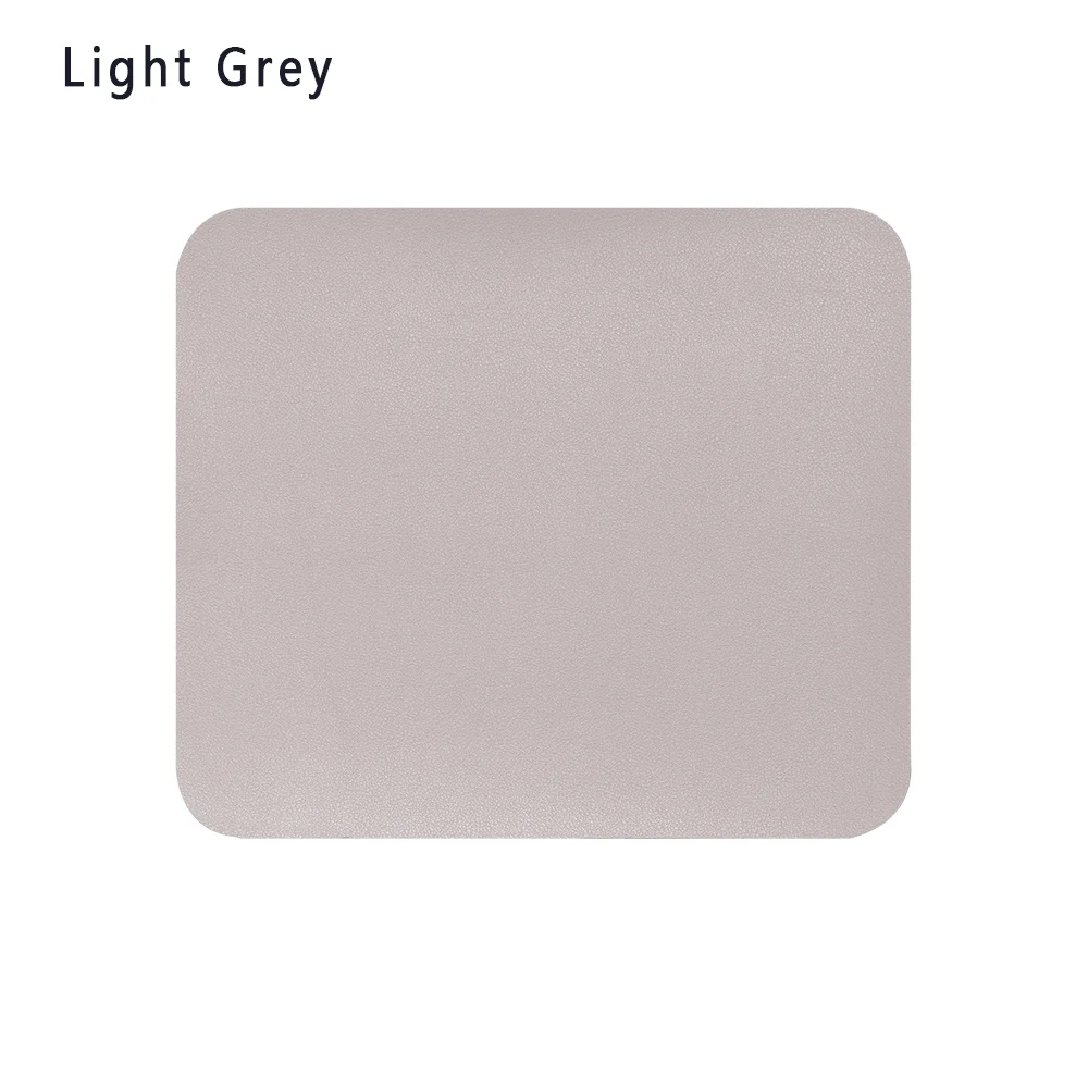 light grey Противоскользящий коврик для мыши, кожаный игровой коврик для мыши, настольная Подушка, универсальная удобная для дома, офиса, ноутбука, ПК, MacBook - Цвет: light grey