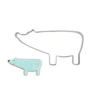 stainless steel cookie polar bear shape cake decorating fondant cutters tools gingerbread man metal cookie cutters cookie stamp