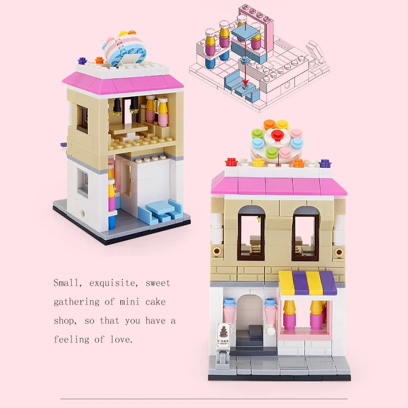 Кукольный дом Cutebee миниатюрная мебель строительные блоки DIY Миниатюрные домики игрушки для детей DIY кукольный домик подарок на день рождения - Цвет: N3