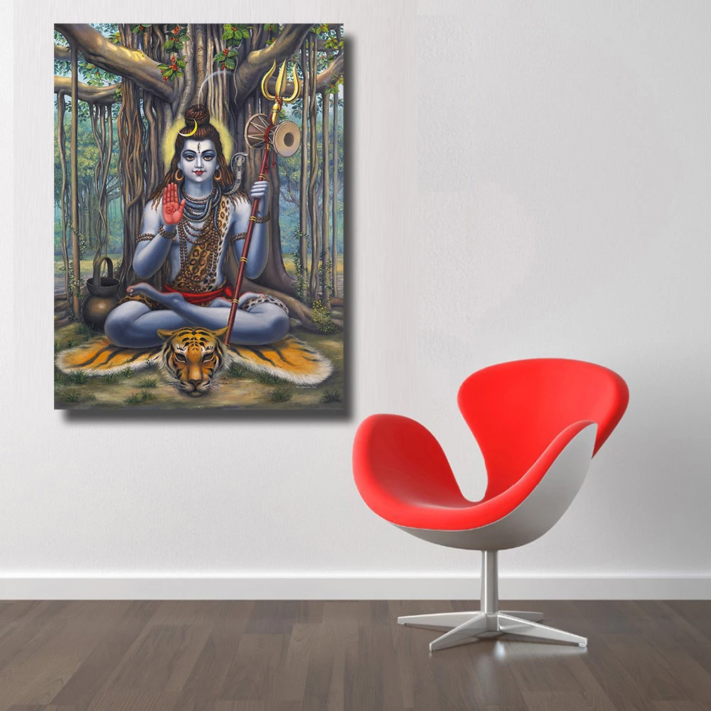 Картина на холсте для гостиной домашний декор плакат Lord Shiva HD печать Настенная