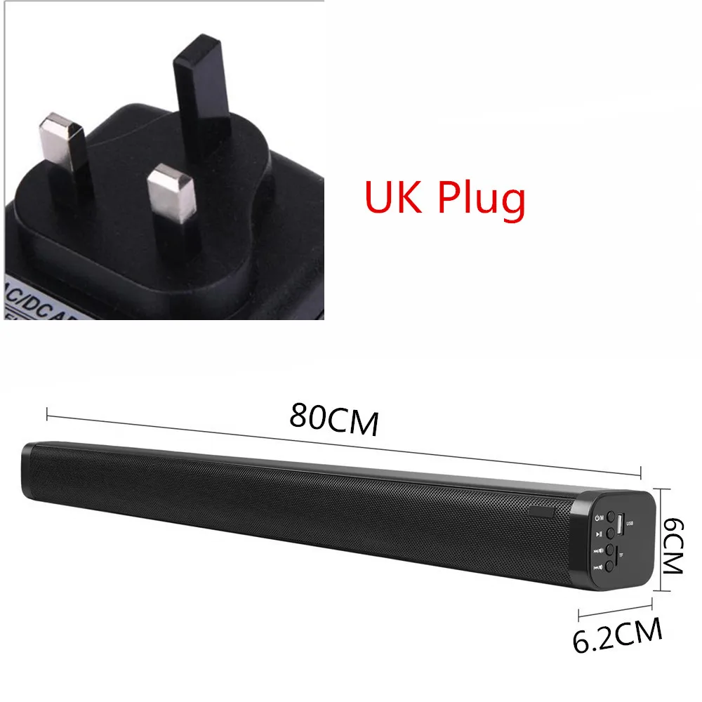 UK Plug HYASIA 40 Вт Bluetooth 4,2 беспроводная гарнитура с встроенными часами AUX коаксиальный TF беспроводной динамик Bluetooth динамик домашний кинотеатр звуковая система Parlantes - Цвет: UK Plug