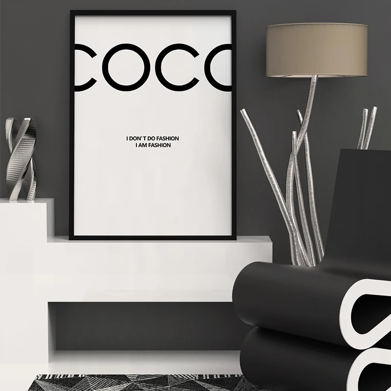 Модный настенный плакат Vogue COCO с губами и сексуальной девушкой минималистичный