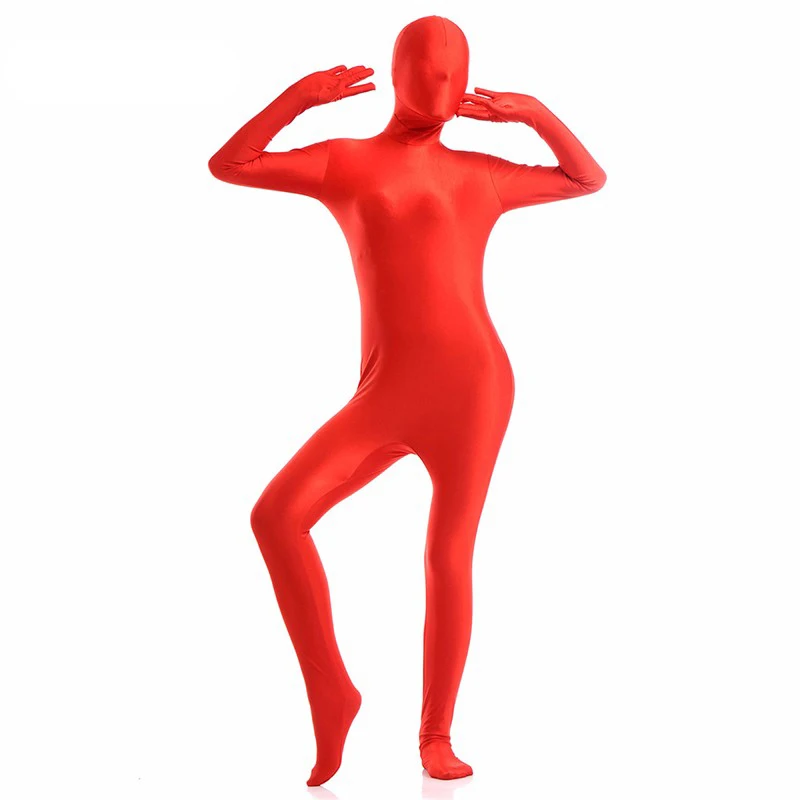 

Ainclu 24h Customize for adults and kids Red Spandex Zentai Suit for Women Female Halloween Jumpsuit Romper