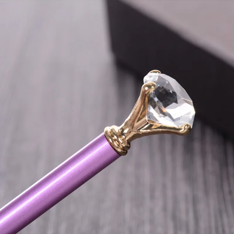 Creative Crystal Ballpoint Pen Big Gem Metal With Large Diamond Magical Fashion School Office Supplies Christmas Gift | Канцтовары для