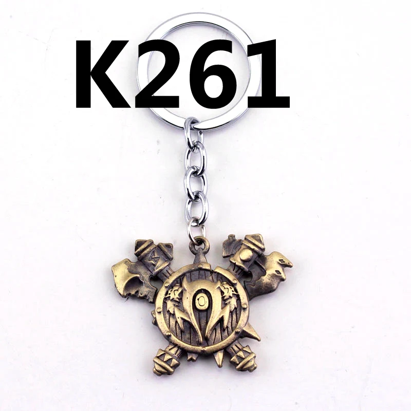 K261 Горячая Распродажа BLZ игра World Of брелок для ключей Warcraft Выгравированный WOW металлический брелок с логотипом для мужчин Прямая поставка - Цвет: K261