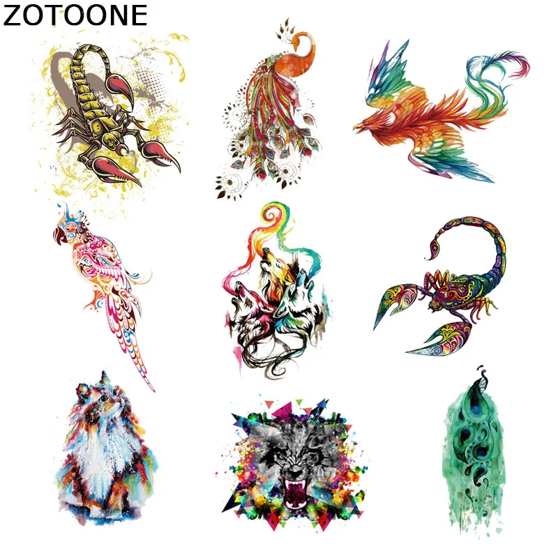 ZOTOONE нашивка в виде животного для одежды, футболки, платья, свитера, Термонашивка в виде утюга для одежды E