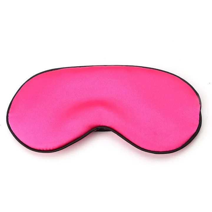 Hot pink 1 шт чистый шелк сна маска для глаз мягкий тент покрытие путешествия расслабить помощь вслепую# H027 - Цвет: Hot pink