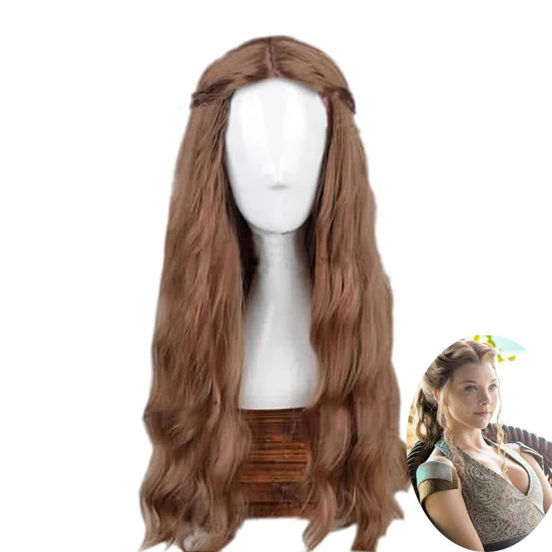 Игра престолов Margaery Tyrell косплей парик коричневый кудрявый волос ролевые игры для