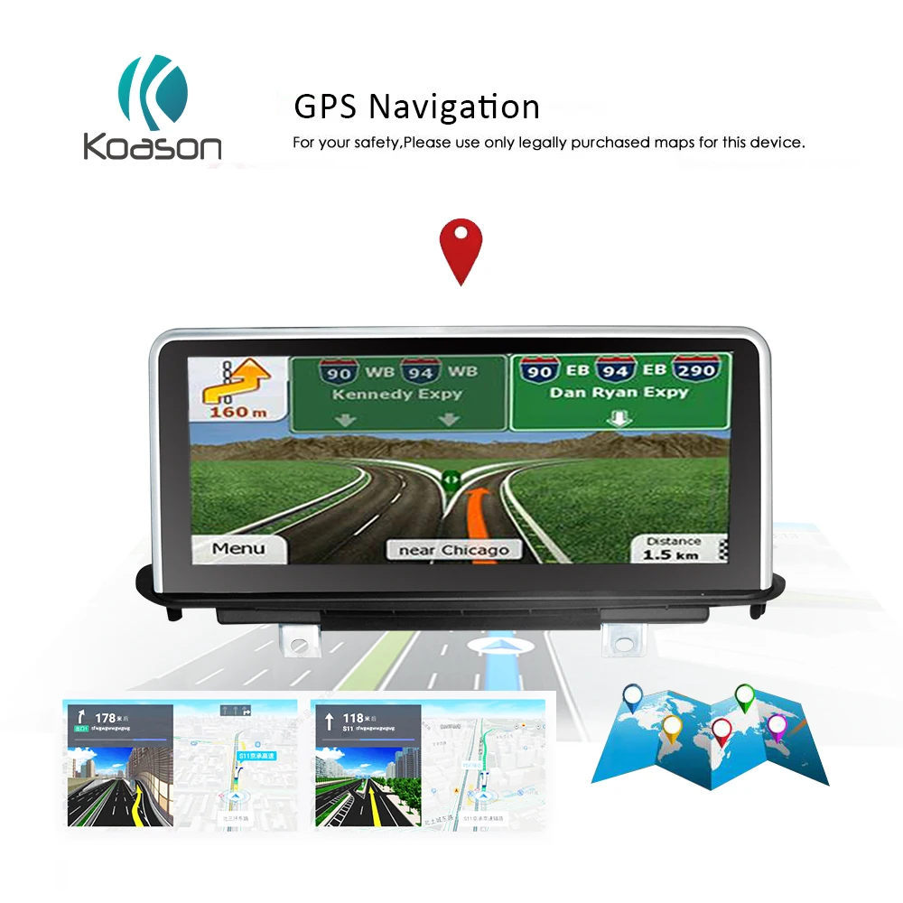 Koason 10 25 &quotсенсорный экран Android 8 1 авто GPS навигация для BMW X5 F15 X6 F16 (2014 2017)