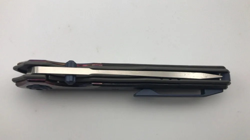 Maxace PAN Титан углеродное волокно Дамасская инкрустация M390 атласное лезвие подшипник Тактический Походный нож
