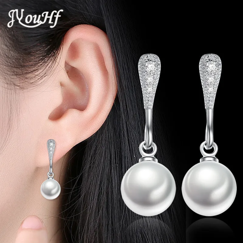 JYouHF новые модные 8 мм жемчужные серьги для женщин Bijoux женские классические