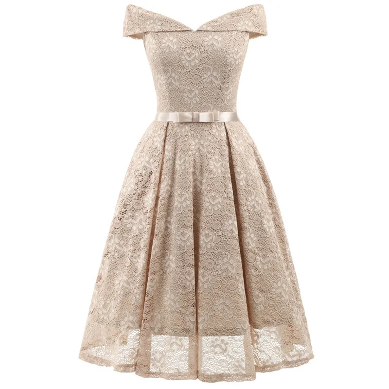 Новинка женское кружевное сексуальное платье с бантом и одним вырезом модные